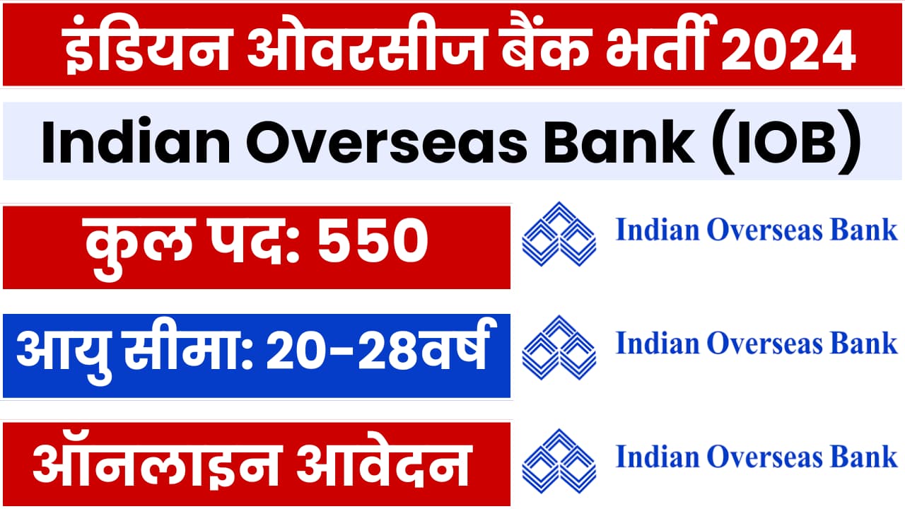 Indian Overseas Bank Apprentice Recruitment 2024