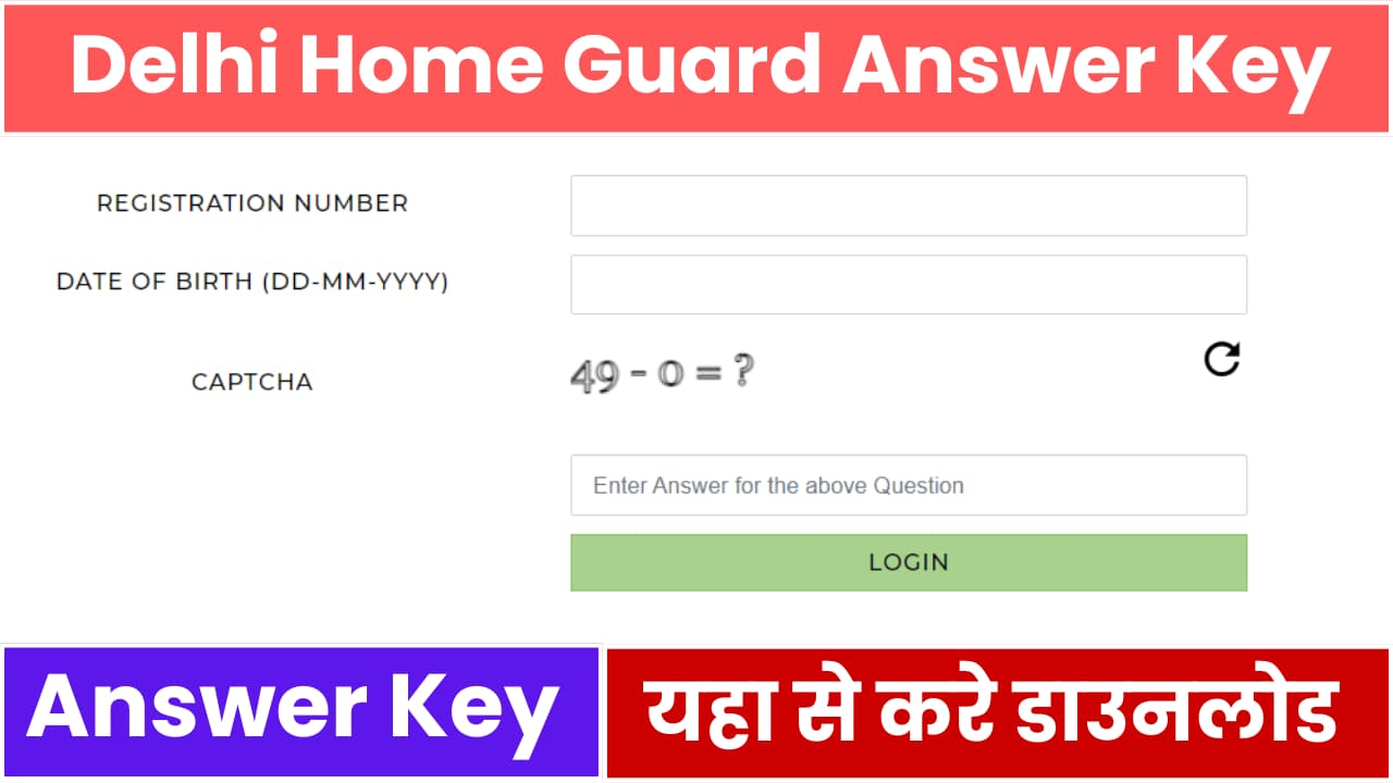 Delhi Home Guard Answer Key