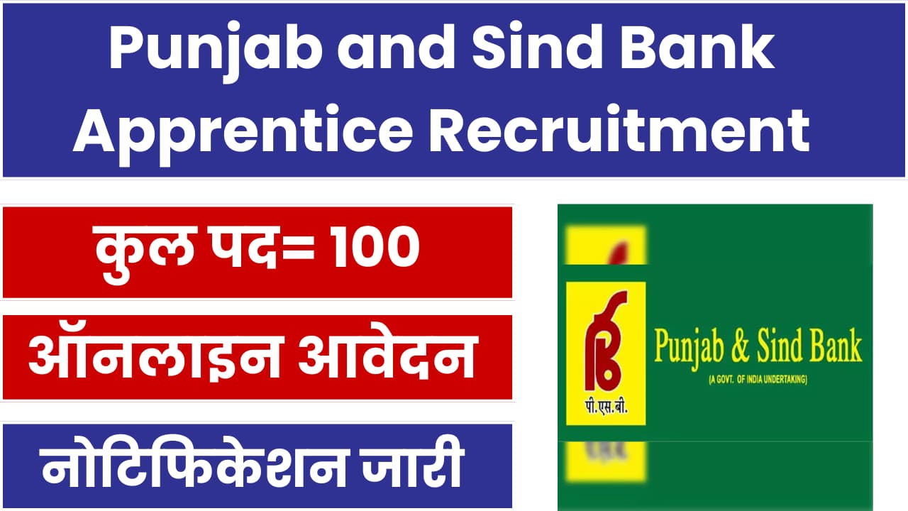 Punjab and Sind Bank Apprentice Recruitment 2024